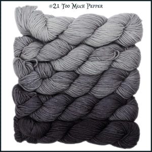 Wonderland Yarns Mini-skein Pack Cheshire Cat - 21 Too Much Pepper