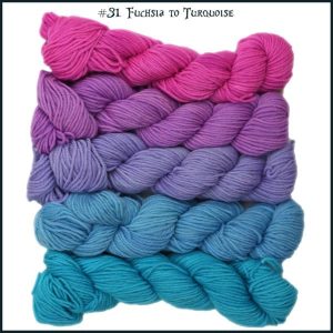 Wonderland Yarns Mini-skein Pack Cheshire Cat - 31 Fuchsia To Turquoise