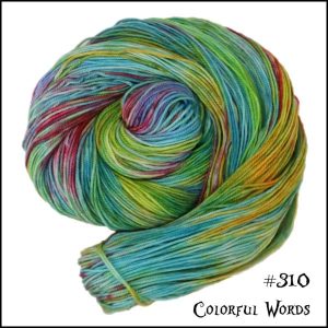 Wonderland Yarns March Hare worsted, Variegated - 310 Colorful Words