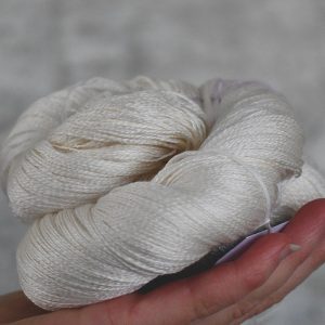 未染色毛线 蕾丝线 - 49052 50%超水洗美利奴羊毛 50%丝 100克 800米