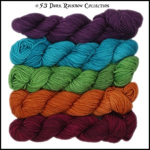 Wonderland Yarns Mini-skein Pack Cheshire Cat - 53 Dark Rainbow Collection